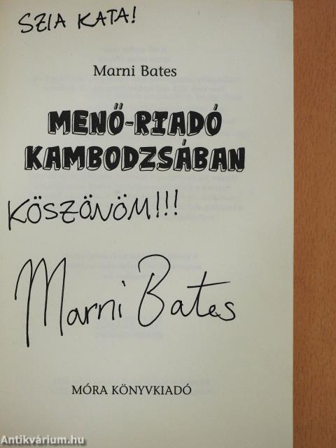 Menő-riadó Kambodzsában (dedikált példány)