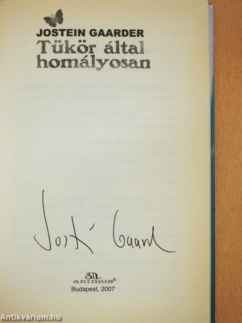 Tükör által homályosan (aláírt példány)