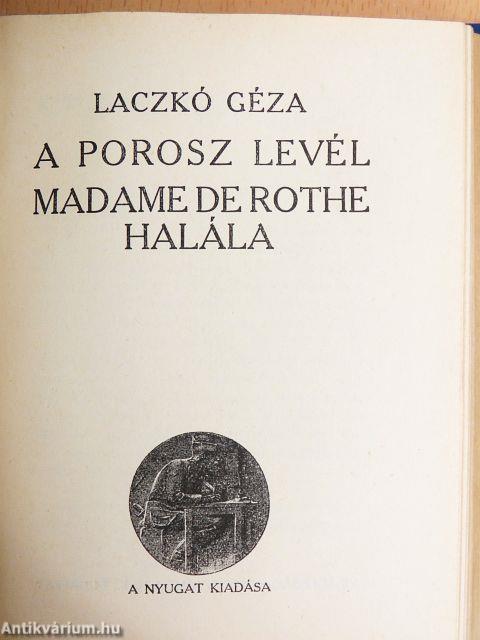 Ifjuság/Esti út/A porosz levél/Madame de Rothe halála/Tragédia/Kucséberkosár/Lőrinc emléke/A tavasz napja sütötte...