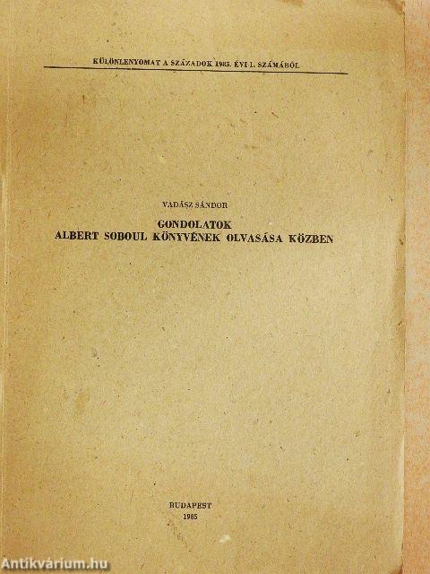 Gondolatok Albert Soboul könyvének olvasása közben