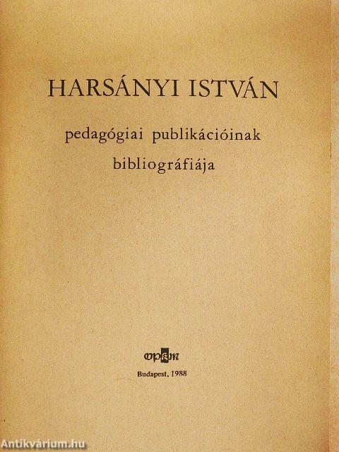Harsányi István pedagógiai publikációinak bibliográfiája