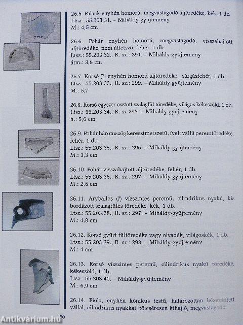 Római kori üvegek a veszprémi Laczkó Dezső Múzeum gyűjteményéből