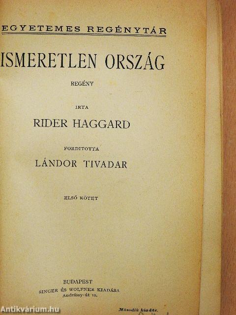 Ismeretlen ország I-II.