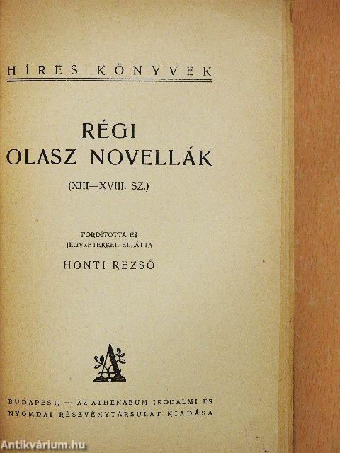 Régi olasz novellák
