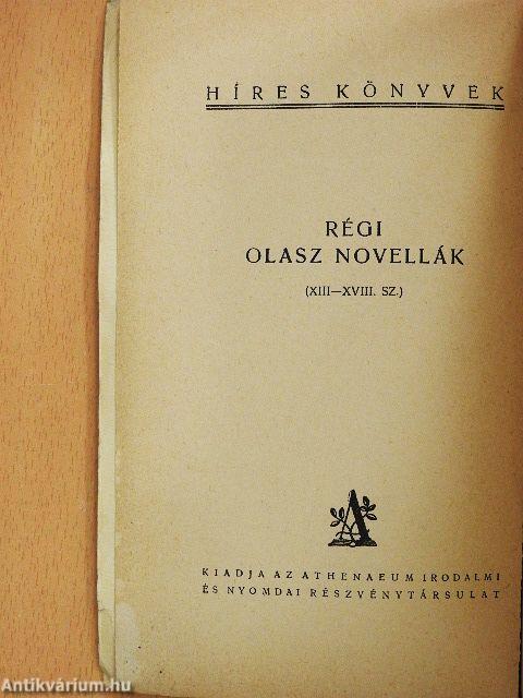 Régi olasz novellák