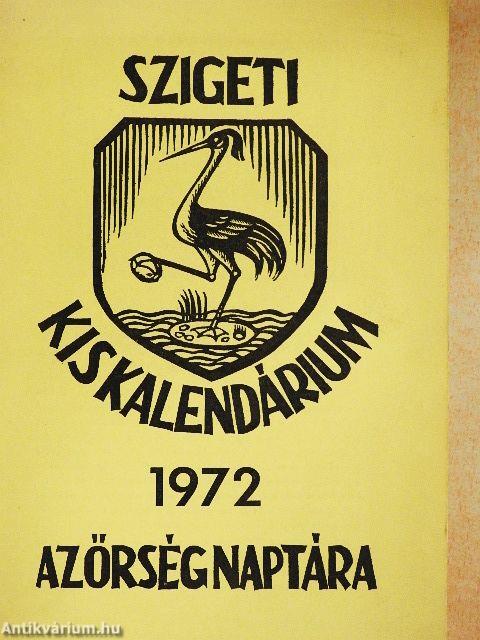 Szigeti kiskalendárium 1972