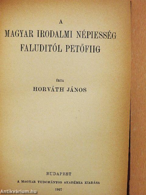 A magyar irodalmi népiesség Faluditól Petőfiig