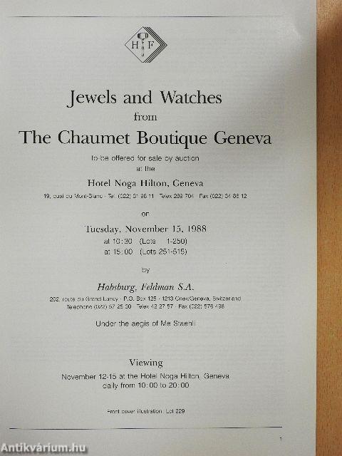 Jewels and Watches from The Chaumet Boutique Geneva