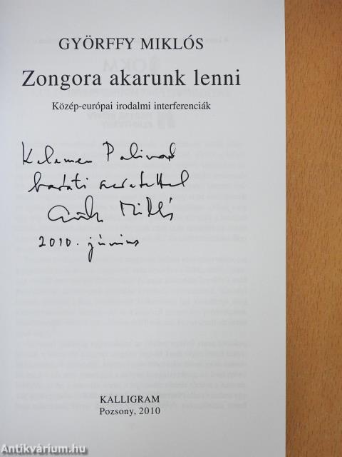 Zongora akarunk lenni (dedikált példány)