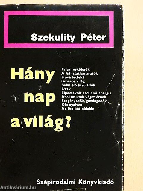 Hány nap a világ?