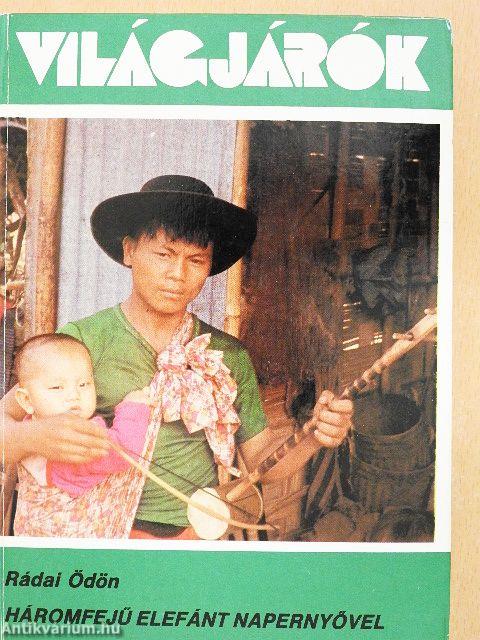 Háromfejű elefánt napernyővel