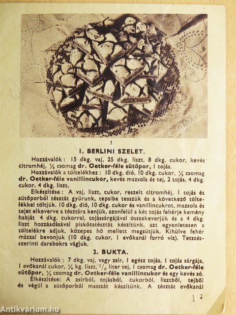 Dr. Oetker-féle receptkönyv