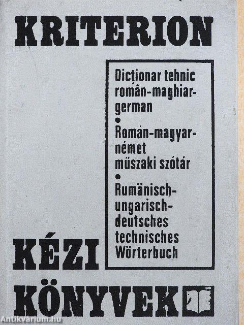 Román-magyar-német műszaki szótár