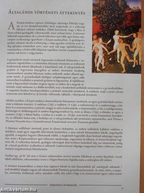 Gyümölcstermő növények a Kárpát-medencében (dedikált példány)