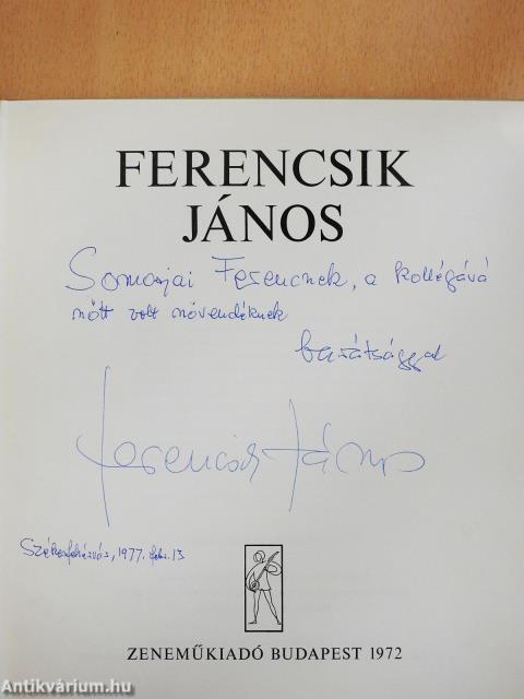Ferencsik János (dedikált példány)
