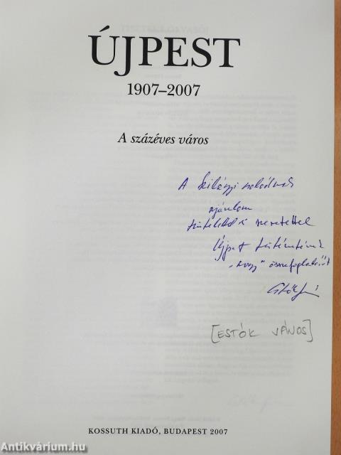 Újpest 1907-2007 (dedikált példány)