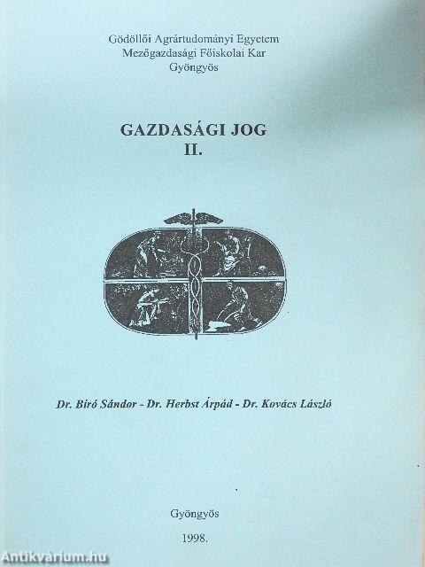 Gazdasági jog II.