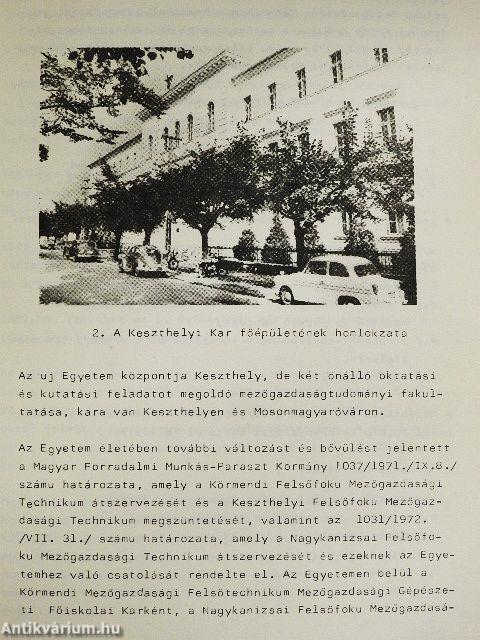 Tájékoztató a Keszthelyi Agrártudományi Egyetem kutatómunkájáról