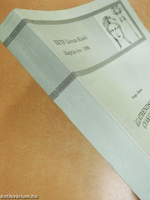 Állatrendszertani gyakorlatok I.