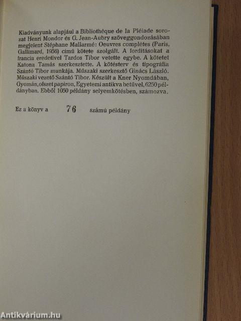 Stéphane Mallarmé költeményei