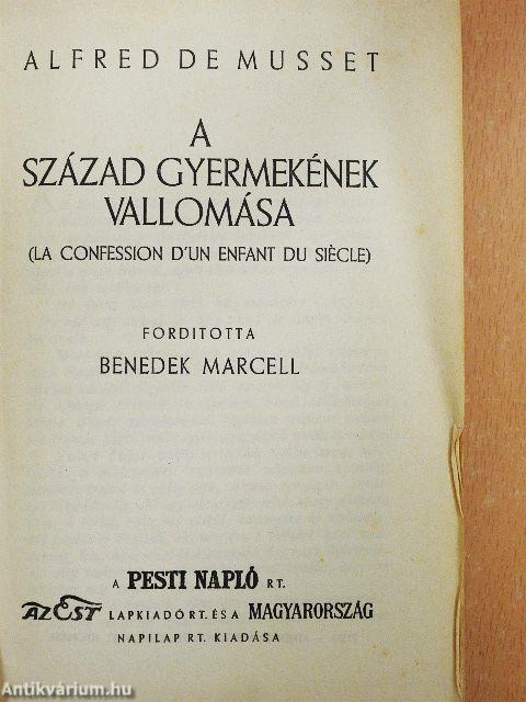 A század gyermekének vallomása