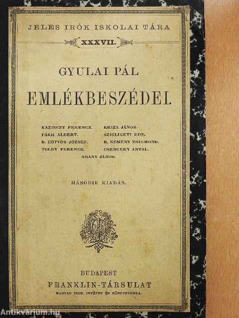 Gyulai Pál emlékbeszédei