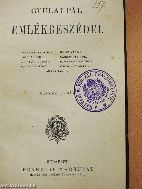 Gyulai Pál emlékbeszédei