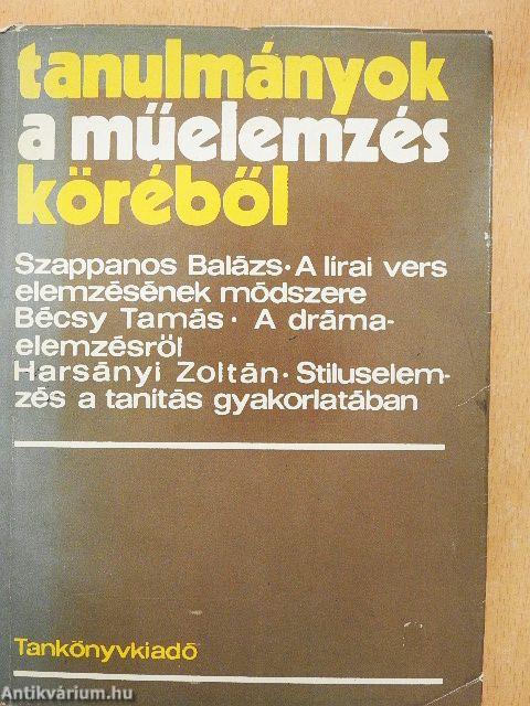 Tanulmányok a műelemzés köréből