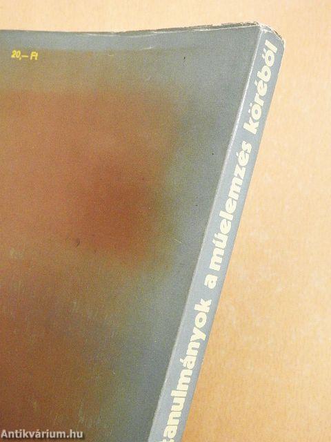 Tanulmányok a műelemzés köréből