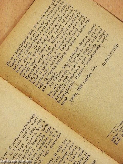 A németek magyarországi politikája titkos német diplomáciai okmányokban