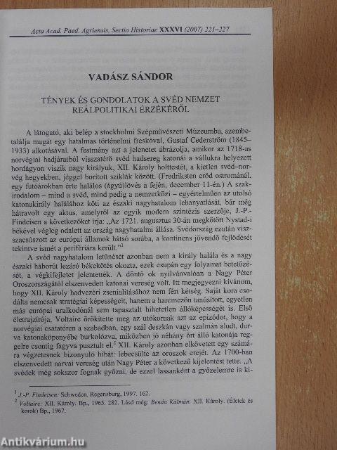 Tények és gondolatok a svéd nemzet reálpolitikai érzékéről