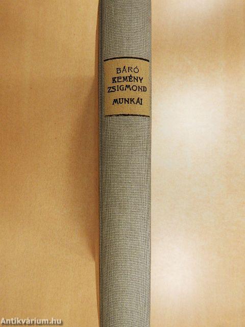 Báró Kemény Zsigmond hátrahagyott munkái