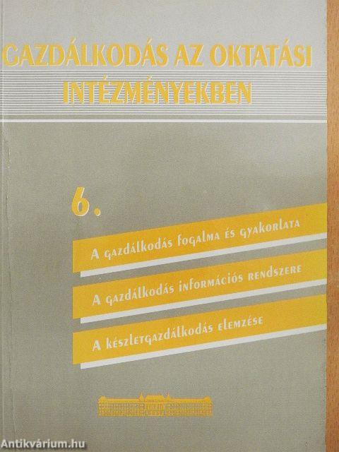 Gazdálkodás az oktatási intézményekben 6.