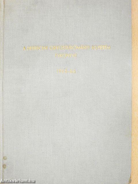 A Debreceni Orvostudományi Egyetem Évkönyve 1965-1966