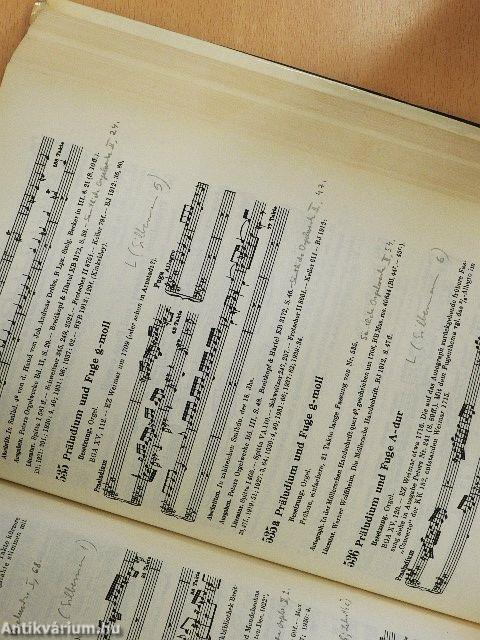 Thematisch-Systematisches Verzeichnis der Musikalischen Werke von Johann Sebastian Bach