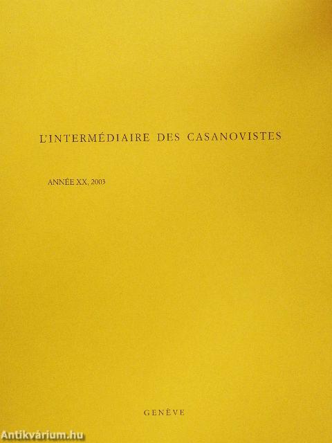L'Intermédiaire des Casanovistes 2003