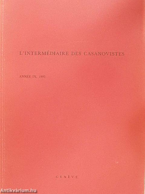 L'Intermédiaire des Casanovistes 1992