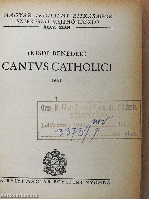 Cantus Catholici 1651 I. (töredék)