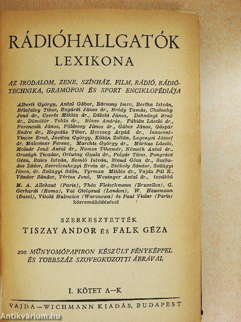 Rádióhallgatók lexikona I-II.
