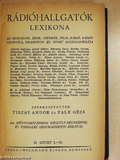 Rádióhallgatók lexikona I-II.