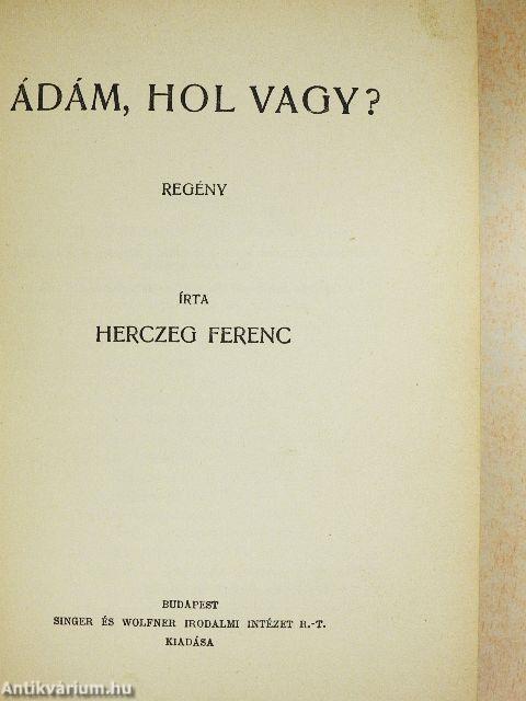 Ádám, hol vagy?