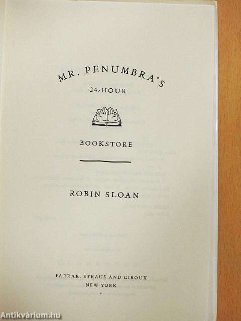 Mr. Penumbra's 24-Hour Bookstore