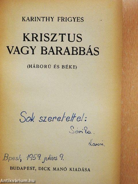 Krisztus vagy Barabbás