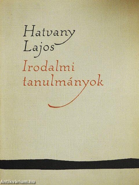 Irodalmi tanulmányok I-II.