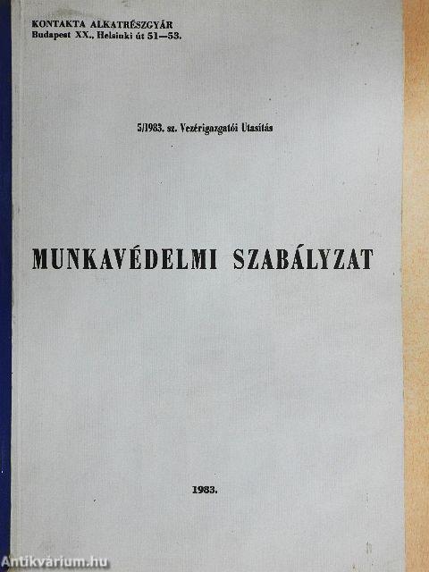 Munkavédelmi szabályzat