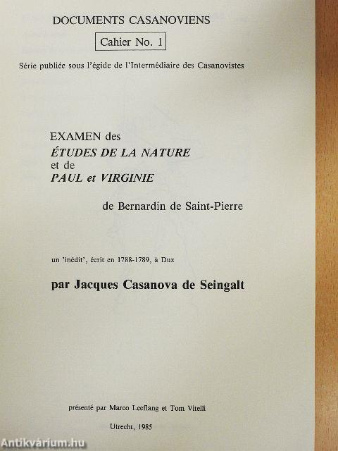 Casanova et Bernardin de Saint-Pierre