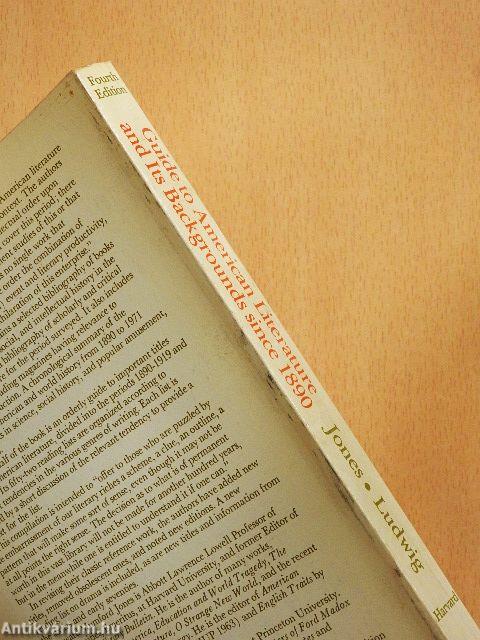 Guide to American Literature and Its Backgrounds since 1890