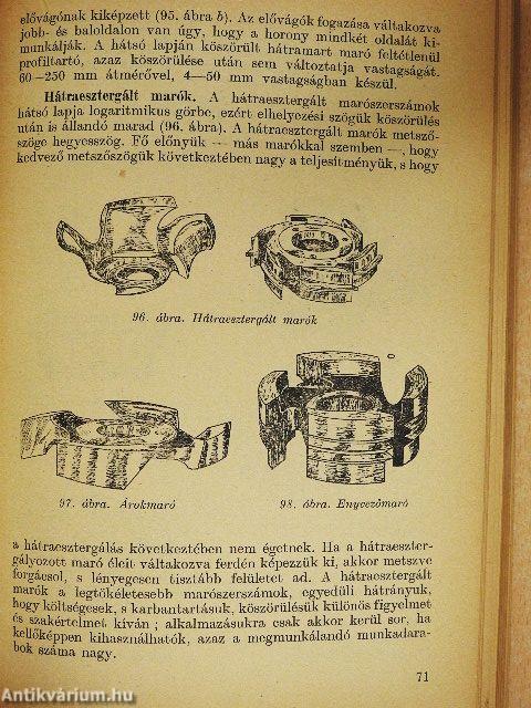 Famegmunkáló szerszámok és gépek