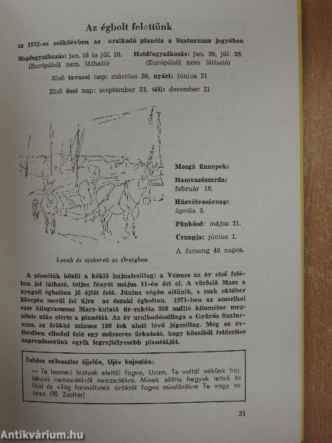 Szigeti kiskalendárium 1972