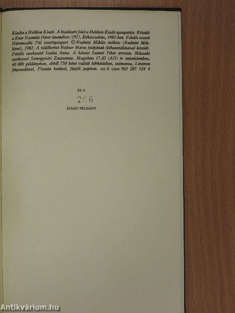 Radnóti Miklós költeményei